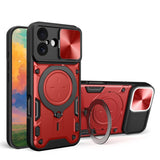 CD Texture Sliding Camshield Magnetic Holder Phone Case