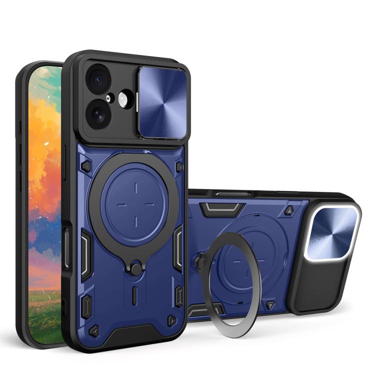 CD Texture Sliding Camshield Magnetic Holder Phone Case