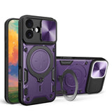 CD Texture Sliding Camshield Magnetic Holder Phone Case