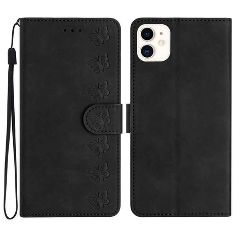 Seven Butterflies Embossed Leather Phone Case