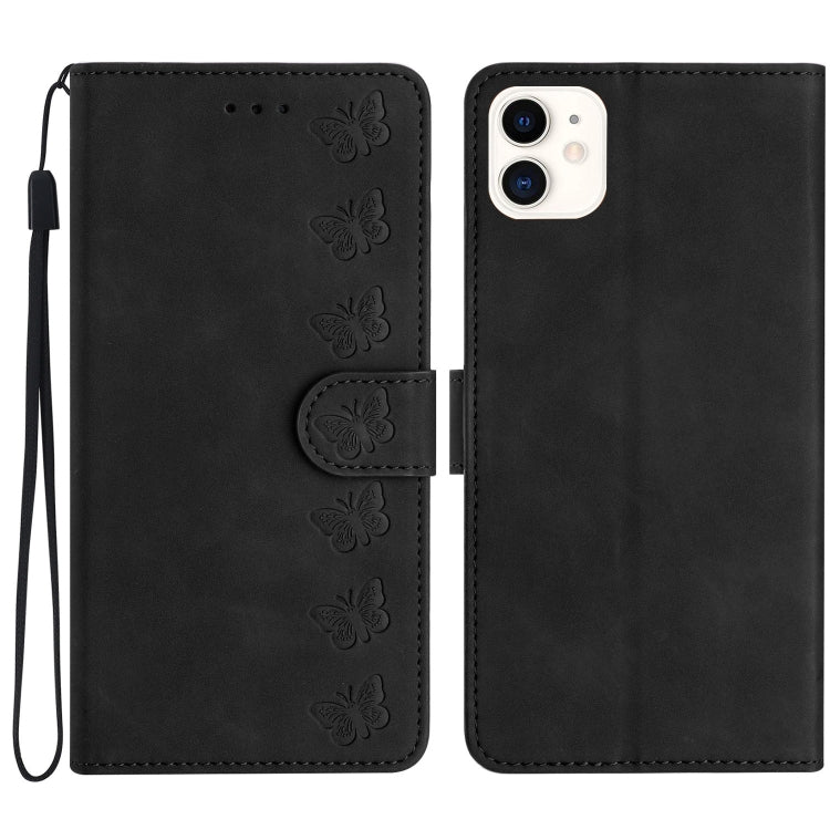 Seven Butterflies Embossed Leather Phone Case
