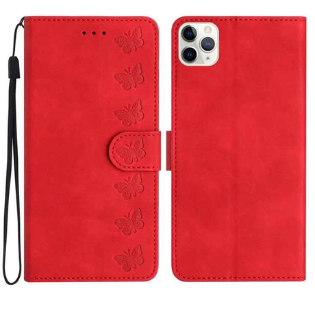 Seven Butterflies Embossed Leather Phone Case