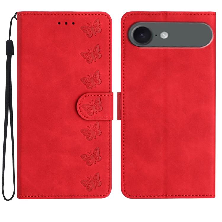 Seven Butterflies Embossed Leather Phone Case