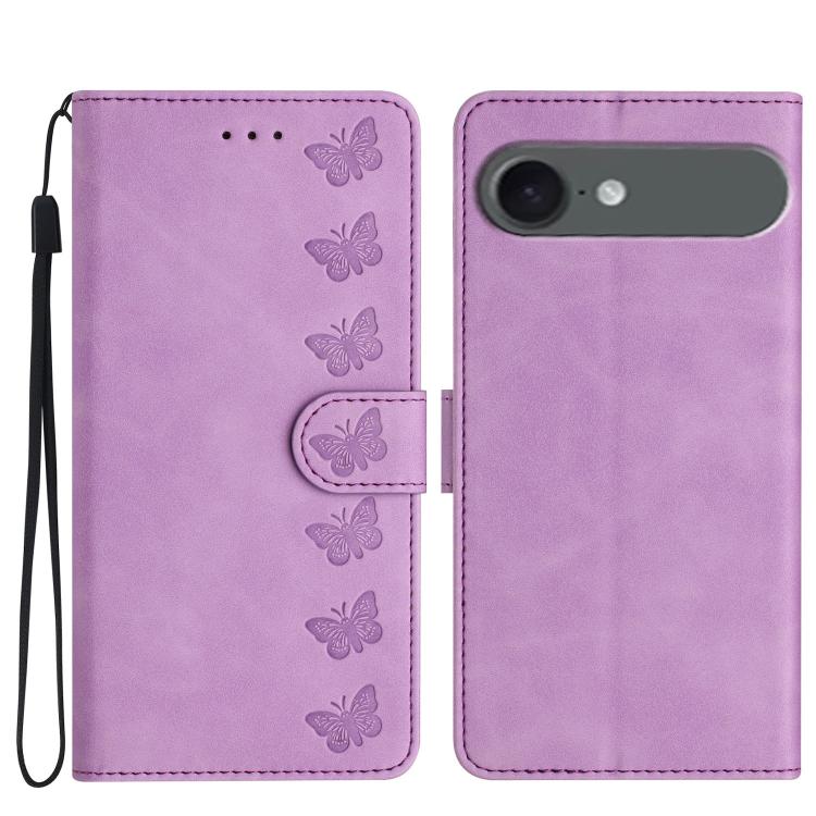 Seven Butterflies Embossed Leather Phone Case