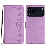 Seven Butterflies Embossed Leather Phone Case