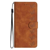 Seven Butterflies Embossed Leather Phone Case