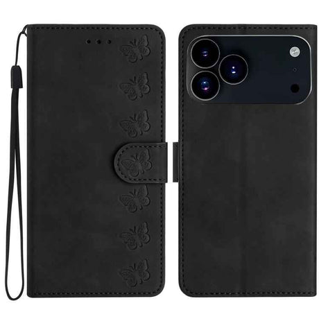 Seven Butterflies Embossed Leather Phone Case
