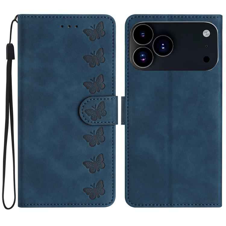 Seven Butterflies Embossed Leather Phone Case