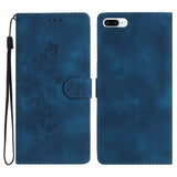 Flower Butterfly Embossing Pattern Leather Phone Case