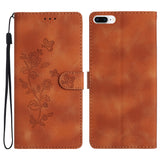 Flower Butterfly Embossing Pattern Leather Phone Case