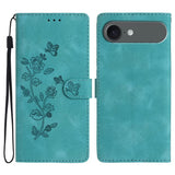 Flower Butterfly Embossing Pattern Leather Phone Case