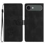 Flower Butterfly Embossing Pattern Leather Phone Case