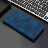 Flower Butterfly Embossing Pattern Leather Phone Case