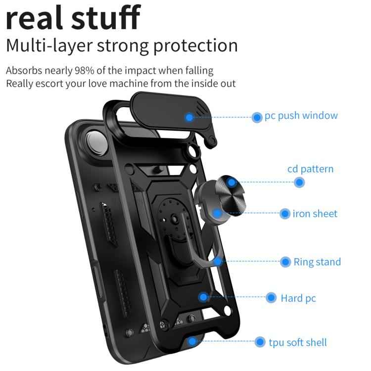 Sliding Camera Cover Design TPU+PC Phone Case