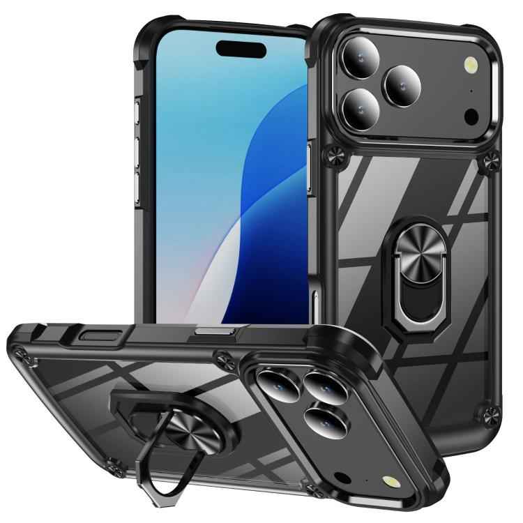TPU + PC Lens Protection Phone Case with Ring Holder