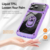 TPU + PC Lens Protection Phone Case with Ring Holder