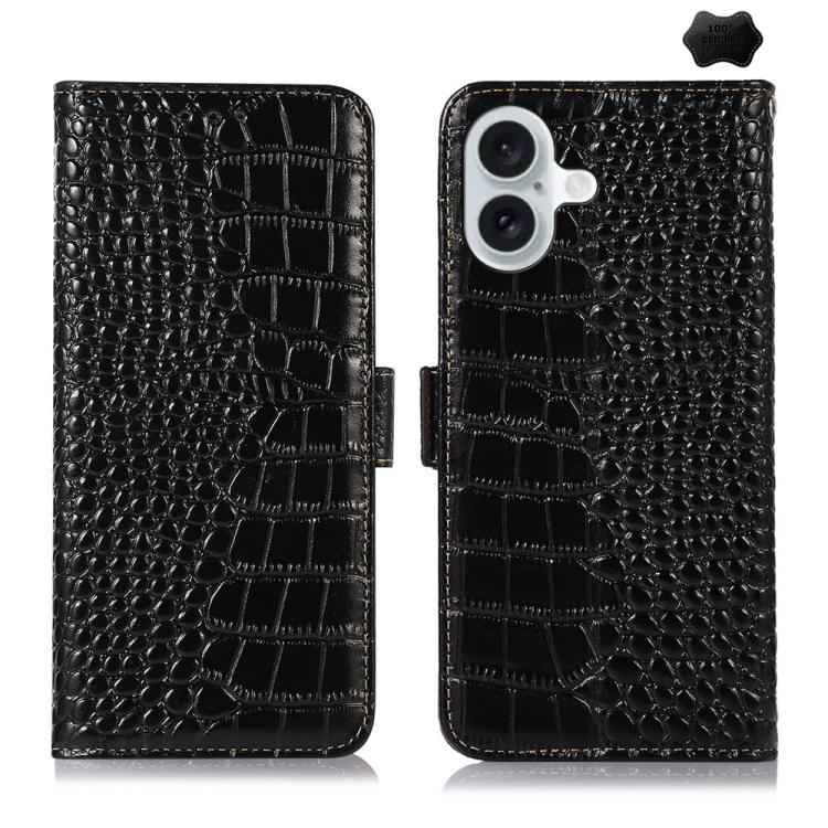 Crocodile Top Layer Cowhide Leather Phone Case