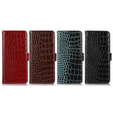 Crocodile Top Layer Cowhide Leather Phone Case