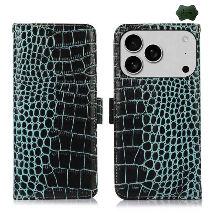 Crocodile Top Layer Cowhide Leather Phone Case