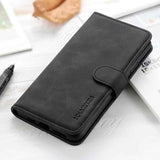 KHAZNEH Retro Texture Leather Phone Case