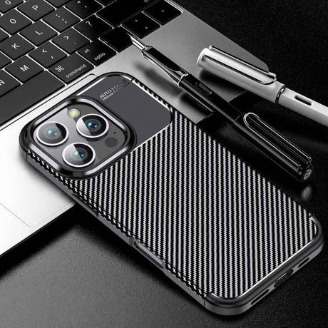 Carbon Fiber Texture Shockproof TPU Phone Case