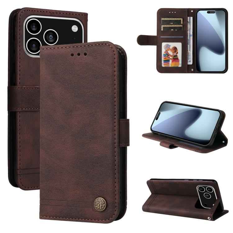 Skin Feel Life Tree Leather Phone Case