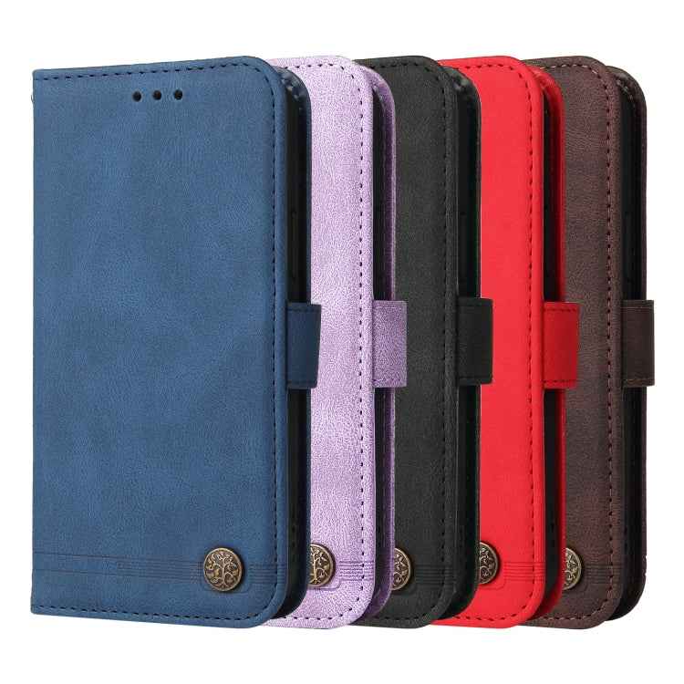 Skin Feel Life Tree Leather Phone Case