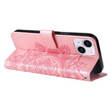 Seven-petal Flowers Embossing Leather Phone Case
