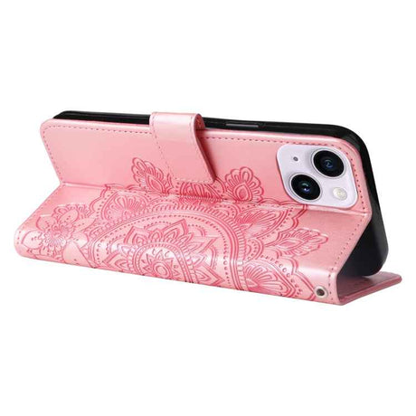 Seven-petal Flowers Embossing Leather Phone Case
