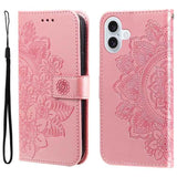 Seven-petal Flowers Embossing Leather Phone Case