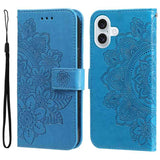Seven-petal Flowers Embossing Leather Phone Case