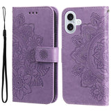 Seven-petal Flowers Embossing Leather Phone Case