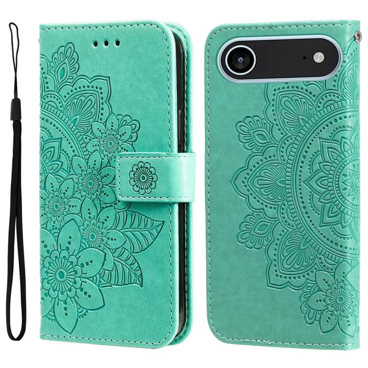 Seven-petal Flowers Embossing Leather Phone Case