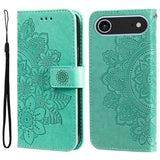 Seven-petal Flowers Embossing Leather Phone Case