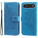 Seven-petal Flowers Embossing Leather Phone Case