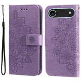 Seven-petal Flowers Embossing Leather Phone Case