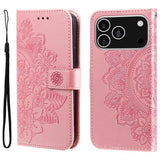 Seven-petal Flowers Embossing Leather Phone Case