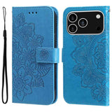 Seven-petal Flowers Embossing Leather Phone Case