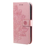 Seven-petal Flowers Embossing Leather Phone Case