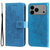 Seven-petal Flowers Embossing Leather Phone Case