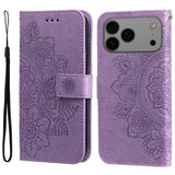 Seven-petal Flowers Embossing Leather Phone Case
