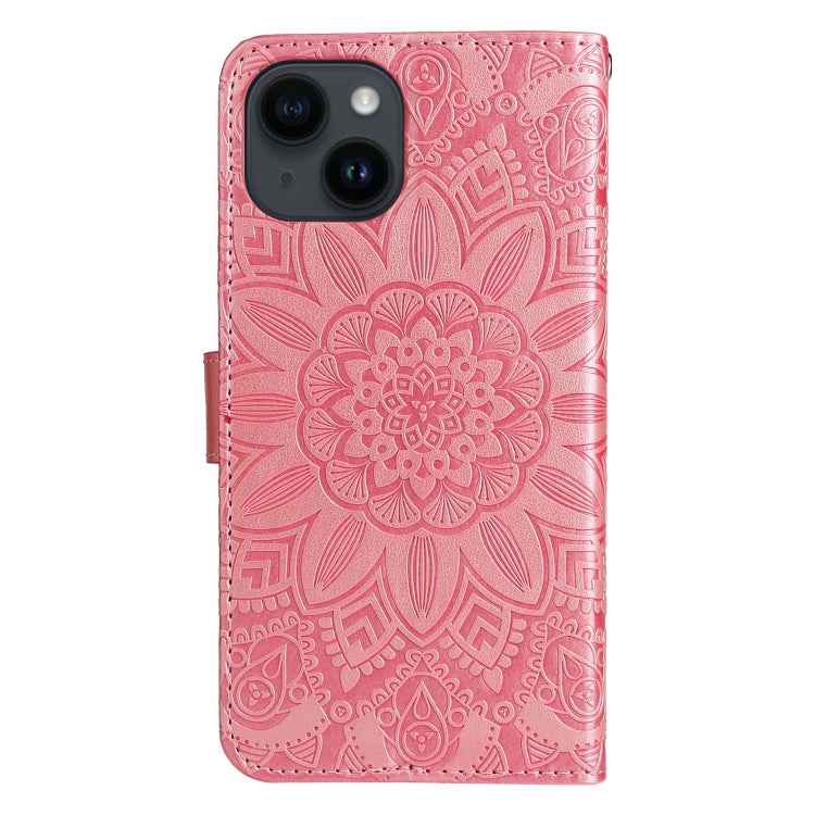 Embossed Sunflower Leather Phone Case