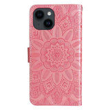 Embossed Sunflower Leather Phone Case
