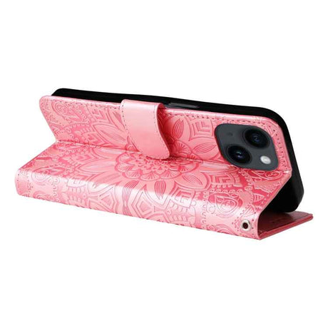 Embossed Sunflower Leather Phone Case