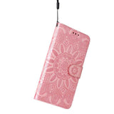 Embossed Sunflower Leather Phone Case