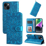 Embossed Sunflower Leather Phone Case