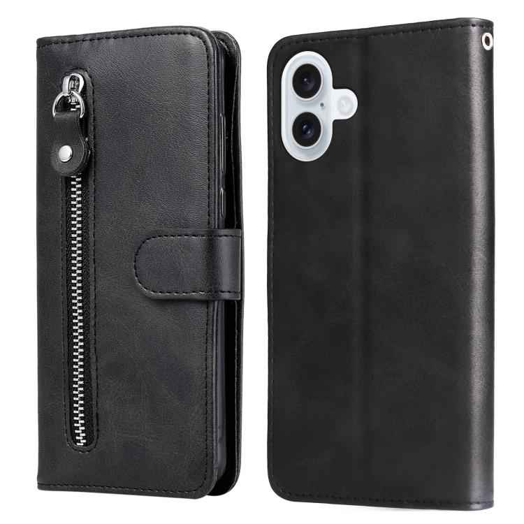 Fashion Calf Texture Zipper Leather Phone Case