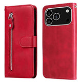 Fashion Calf Texture Zipper Leather Phone Case