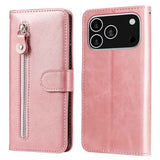 Fashion Calf Texture Zipper Leather Phone Case