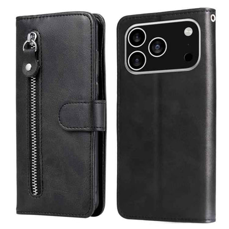 Fashion Calf Texture Zipper Leather Phone Case